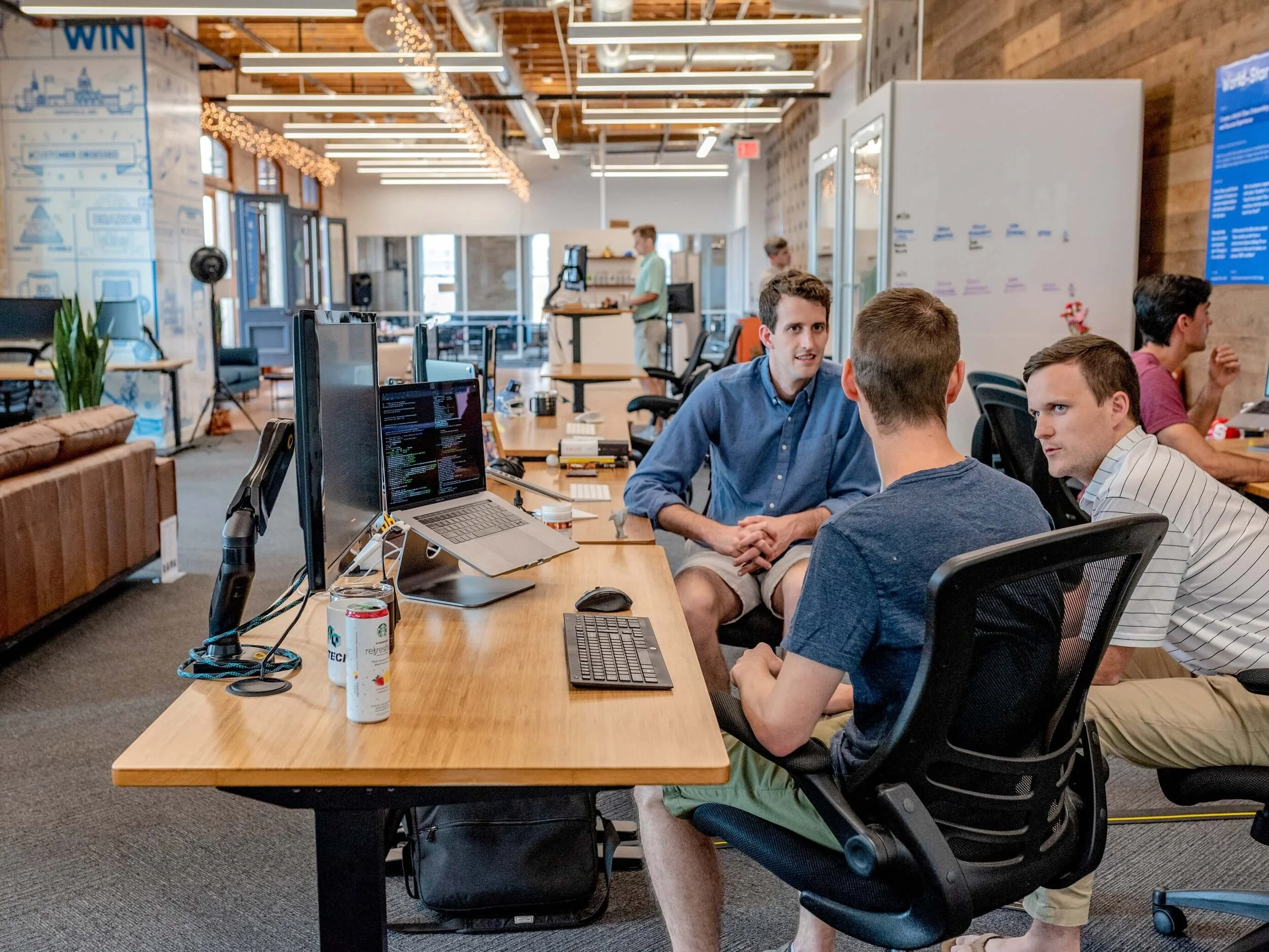 Financial professionals collaborating